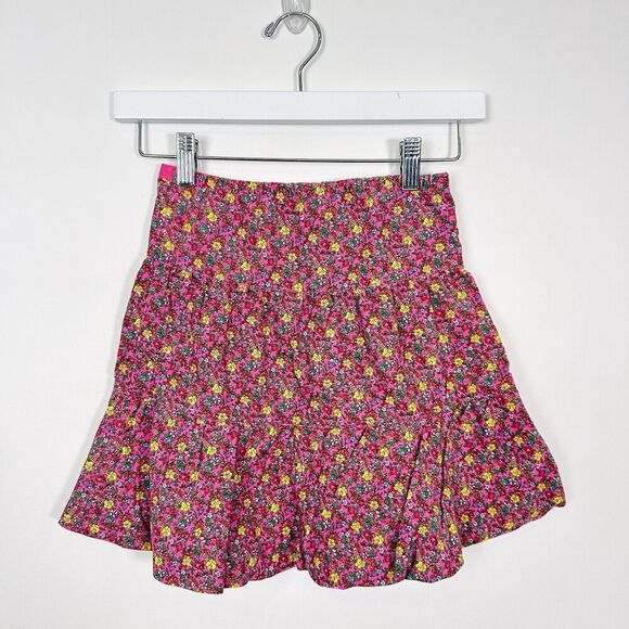 RL Girls Pink Corduroy Floral Skirt Cotton 6 - Picture 2 of 6